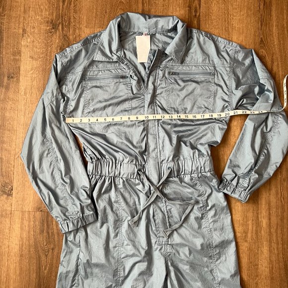 NEW Free People Movement Golden Hour One Piece Jumpsuit Coverall Nylon Blue Sz M - Picture 10 of 16